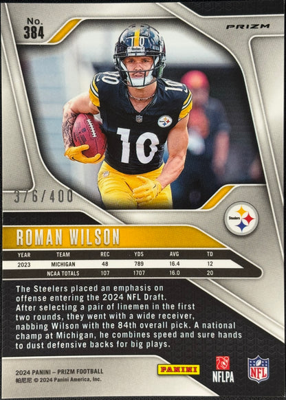 Roman Wilson Prizm Pandora /400 Rookie