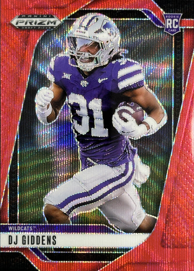 DJ Giddens Red Wave Prizm Draft Picks Rookie Colts