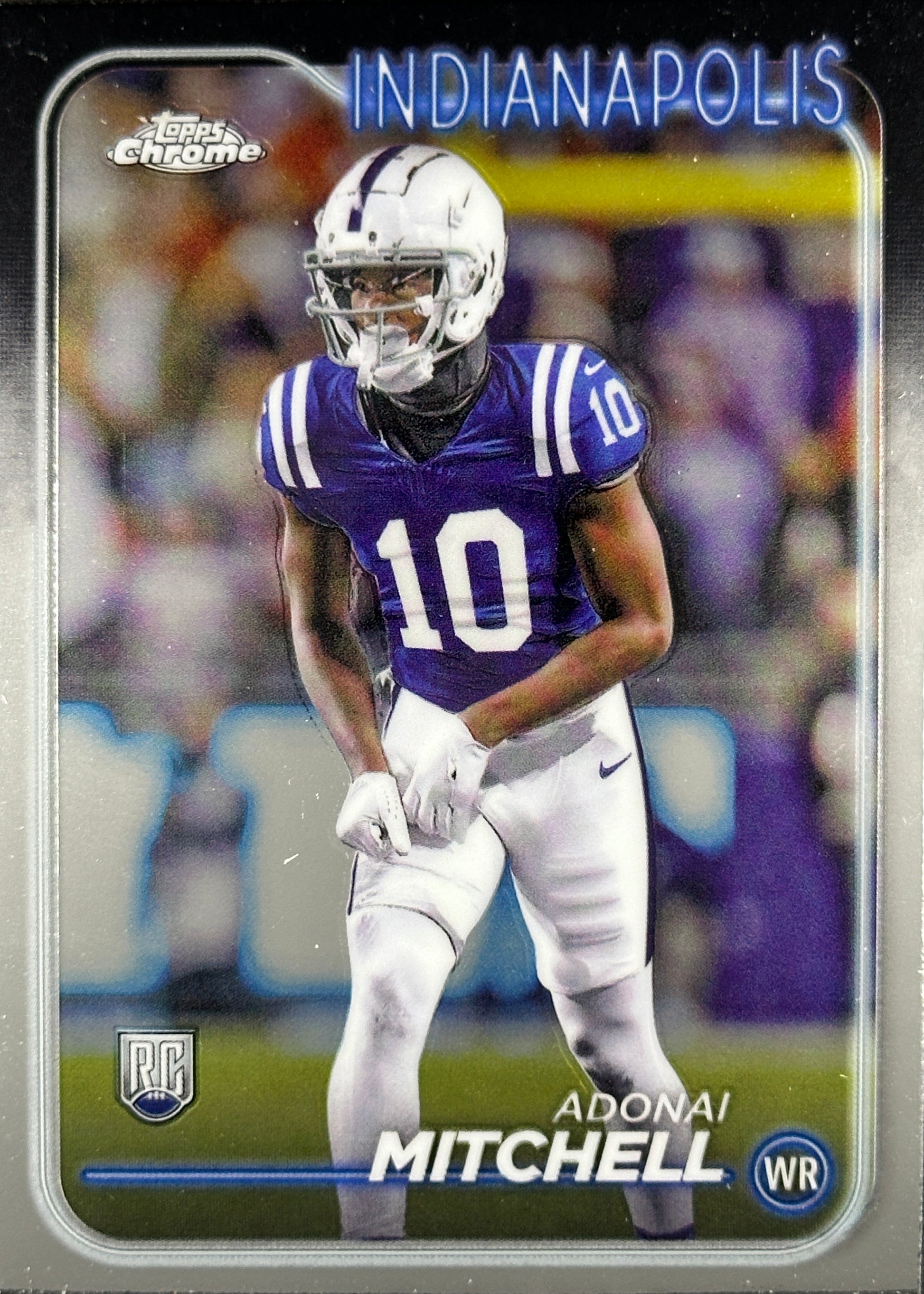 Adonai Mitchell Topps Chrome Rookie Colts Jets Sports Card