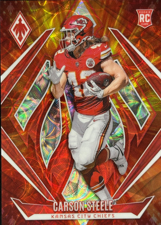 Carson Steele 2024 Phoenix Fire Burst /350 FireBurst RC Rookie Chiefs