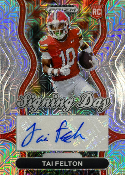 Tai Felton /25 Mojo Signing Day Prizm Draft Picks Rookie Vikings