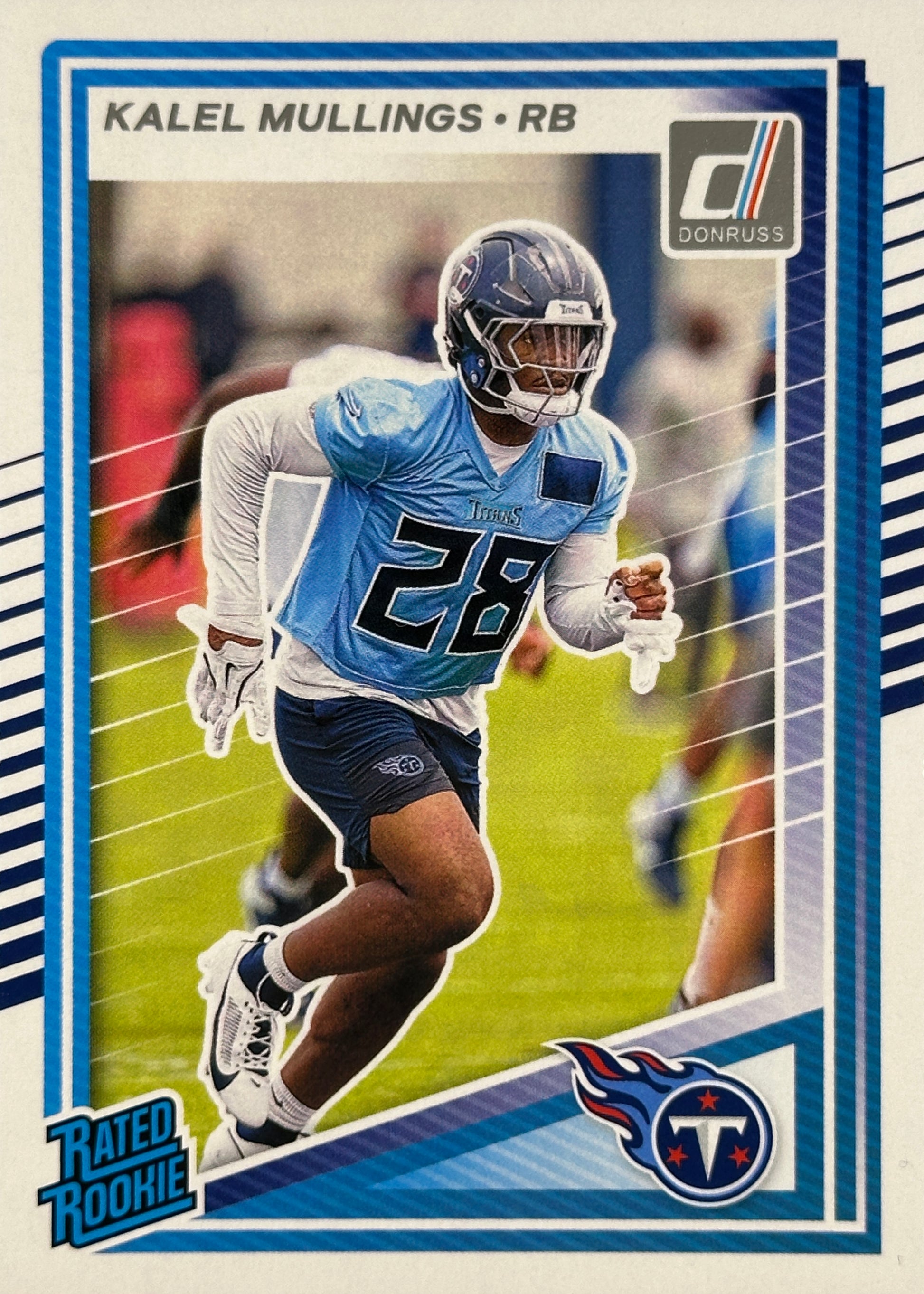 Kalel Mullings Rated Rookie Donruss Titans Sports Card