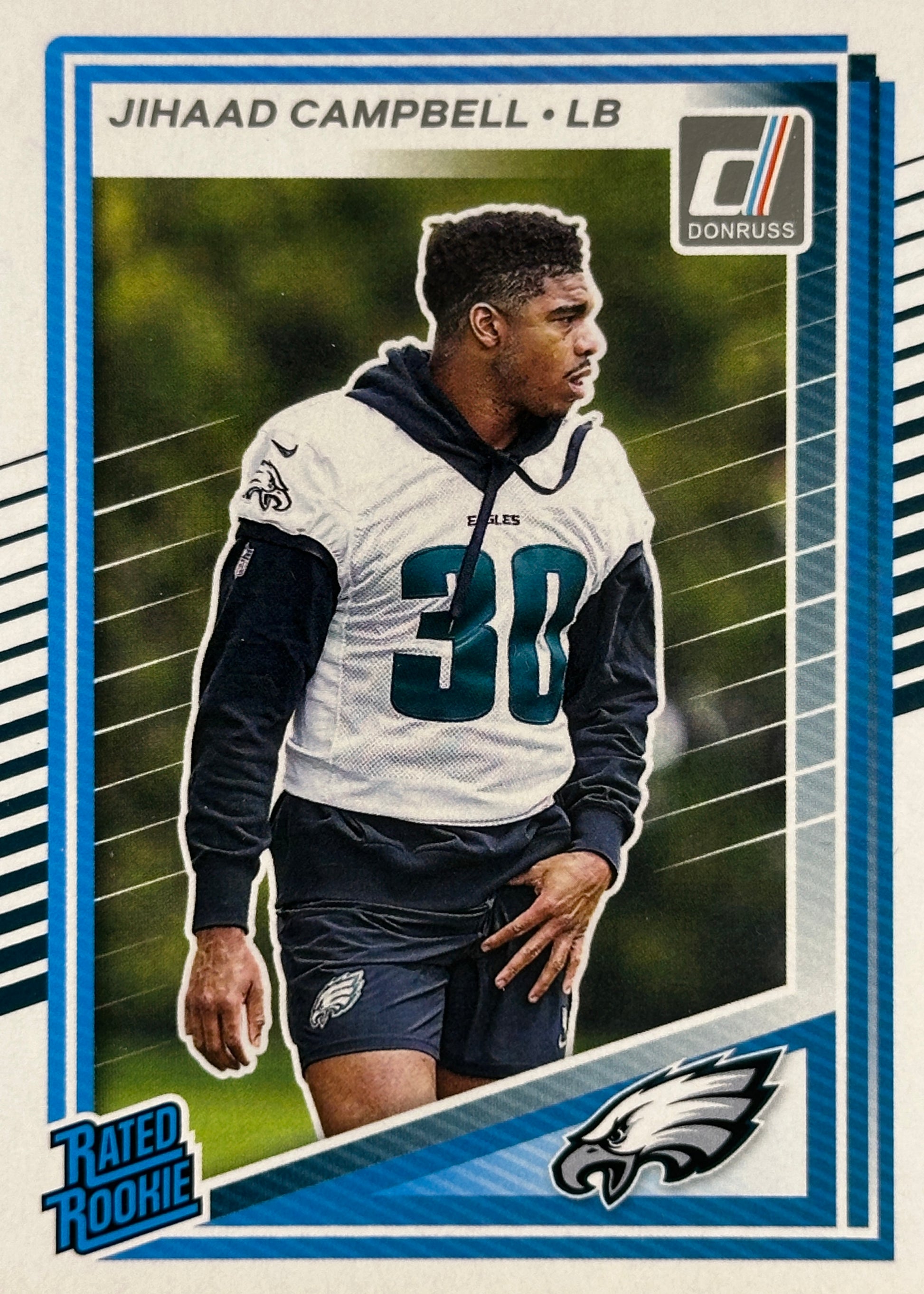 Jihaad Campbell Rated Rookie Donruss Eagles Sports Card