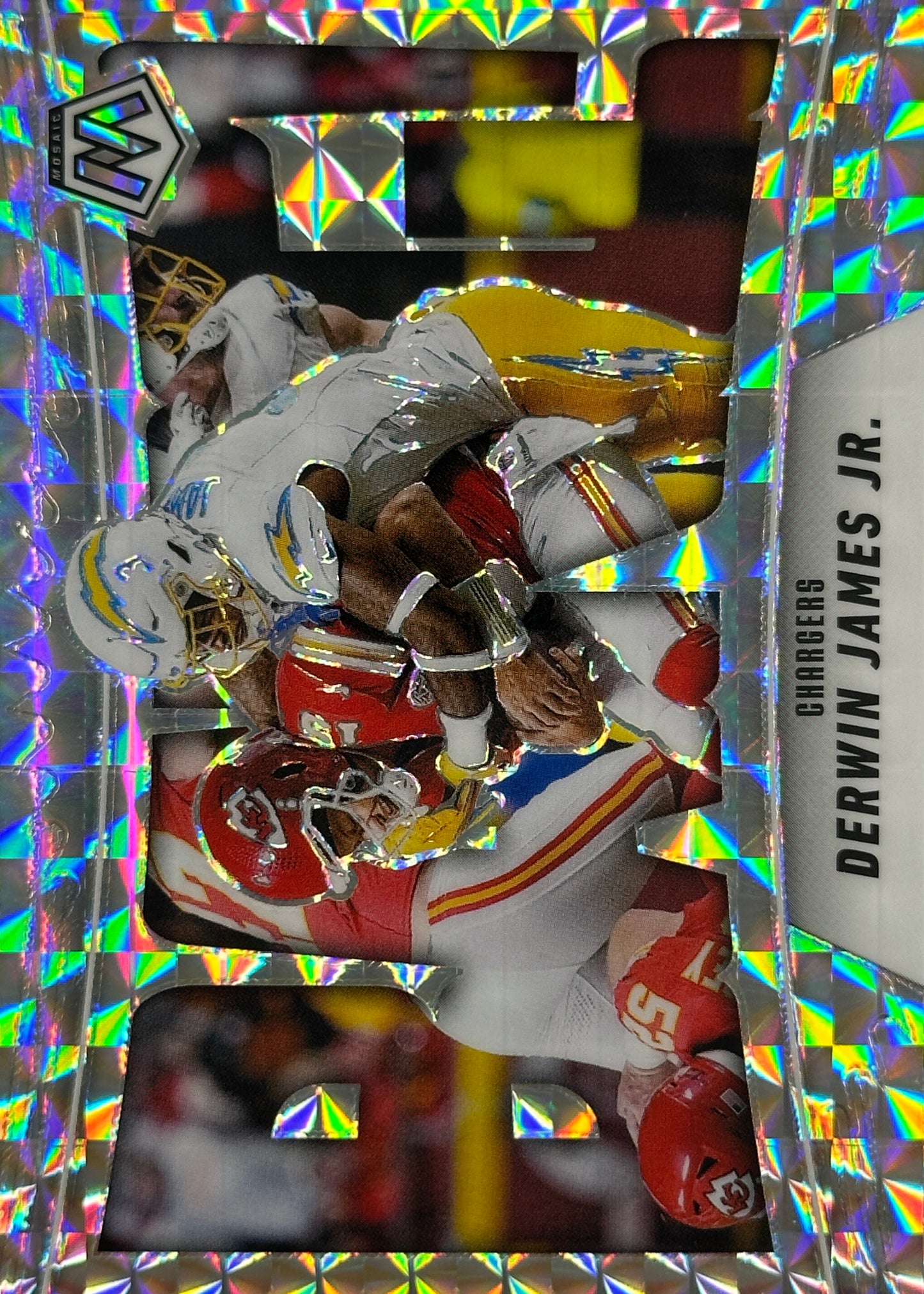 Derwin James Jr. BANG Mosaic Prism Chargers Sports Card