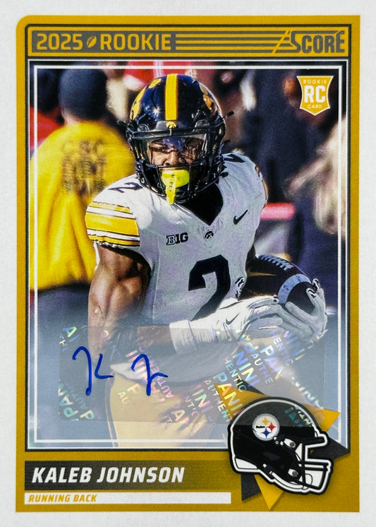 Kaleb Johnson Score Auto Rookie Steelers
