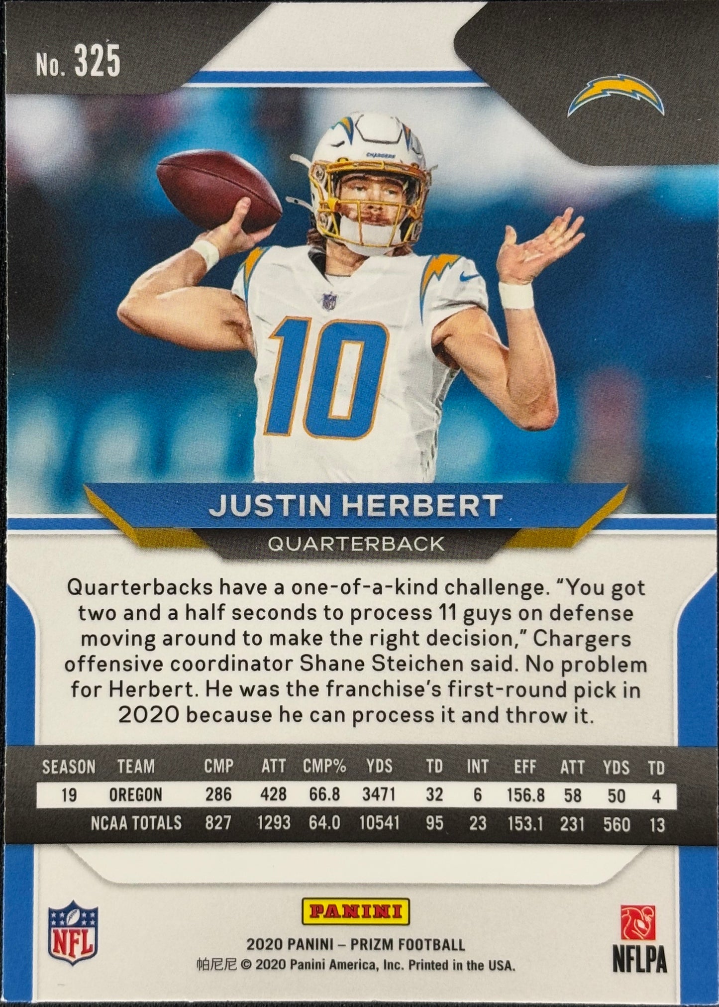 Justin Herbert Prizm Rookie