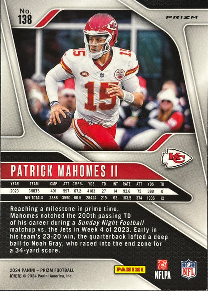 Patrick Mahomes Prizm Red White Blue