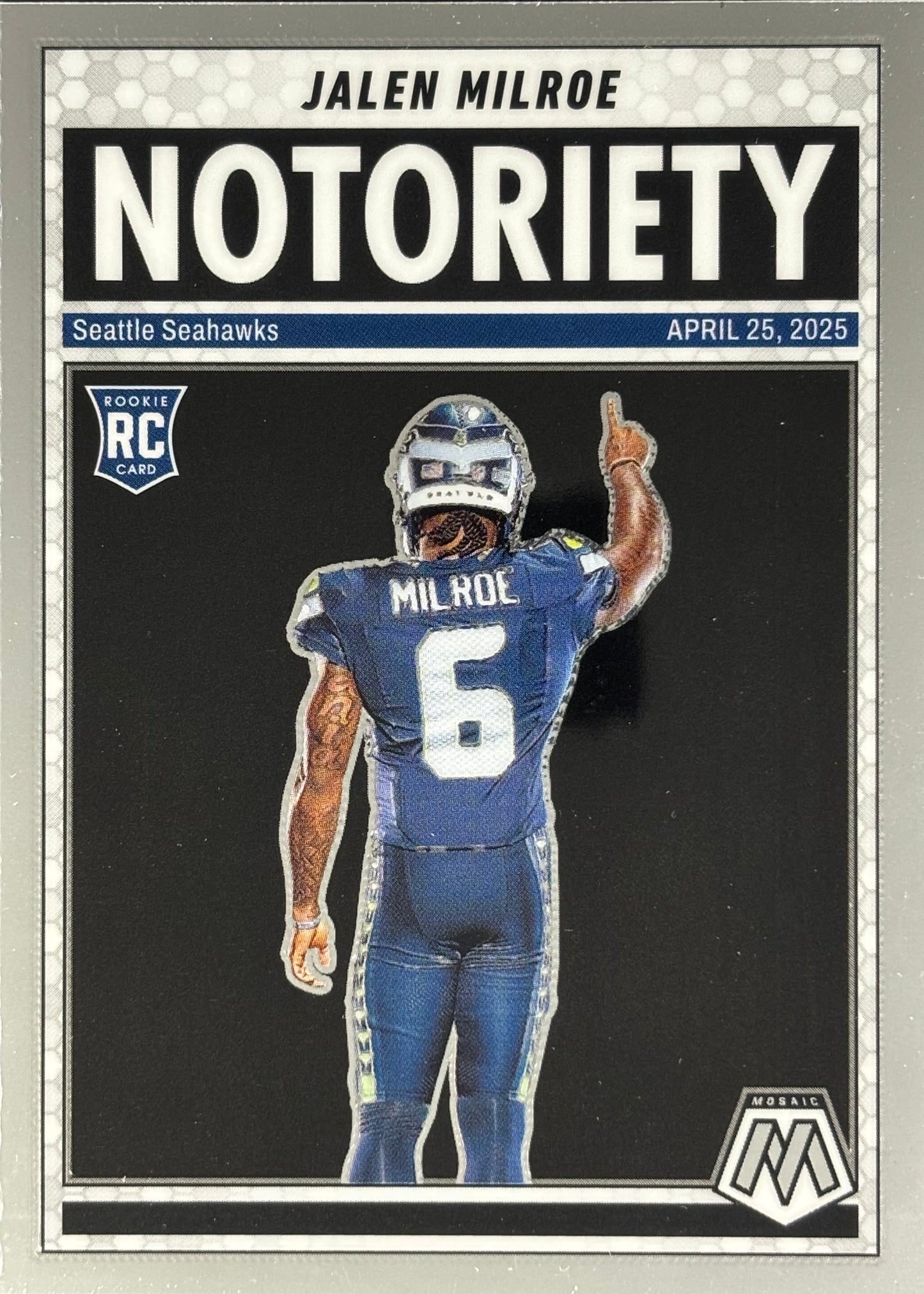 Jalen Milroe Mosaic Notoriety Rookie Seahawks