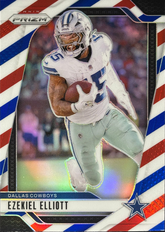 Ezekiel Elliott Prizm Red White Blue Cowboys