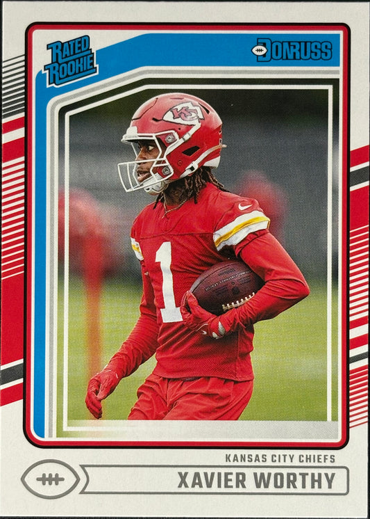 Xavier Worthy Donruss Rated Rookie Chiefs