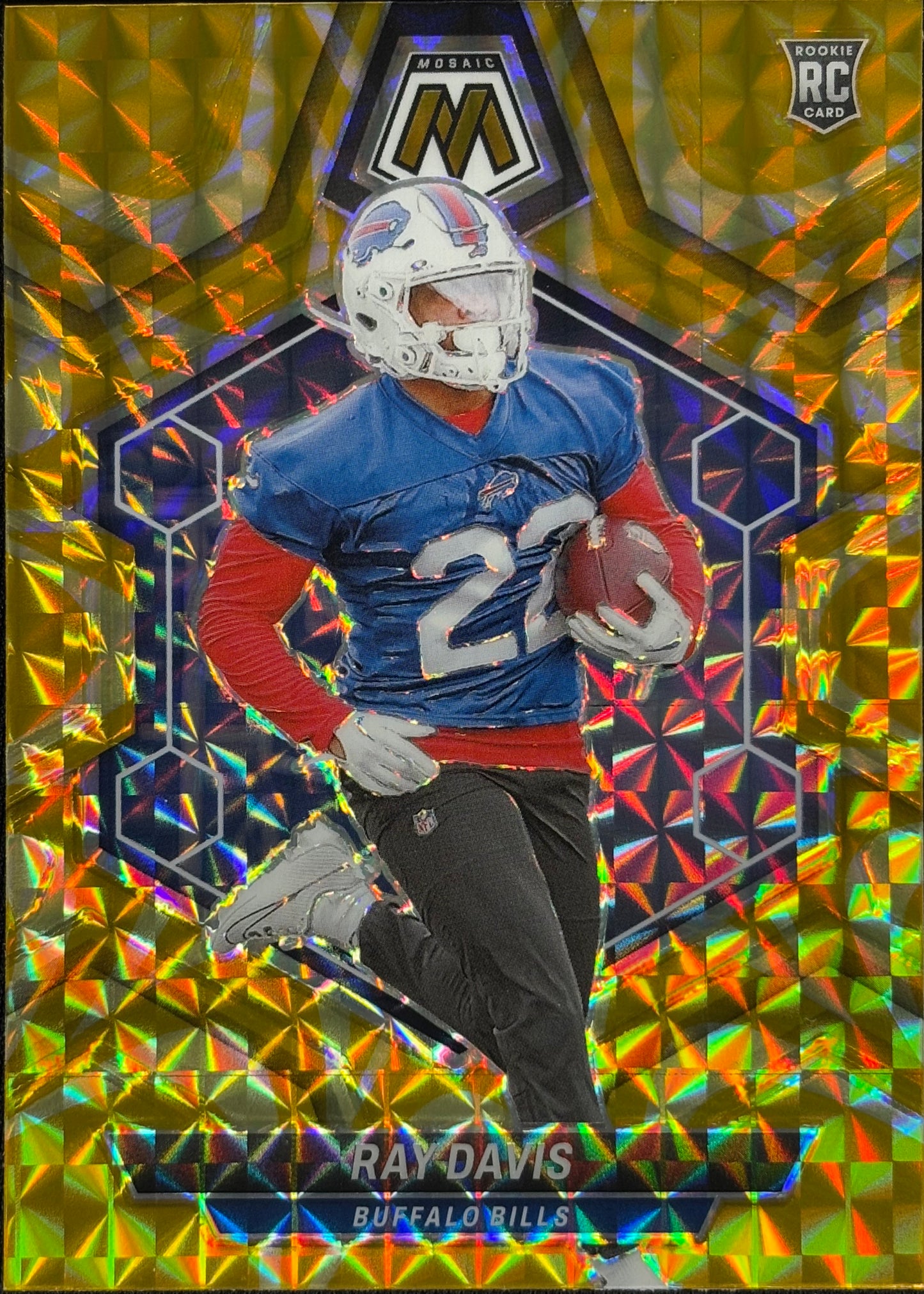 Ray Davis Mosaic Yellow Reactive Rookie