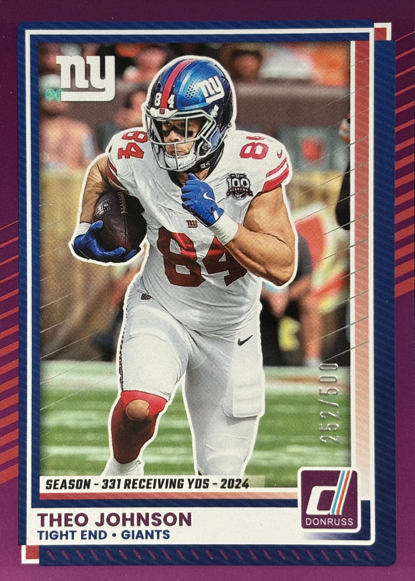 Theo Johnson Donruss /500 Giants