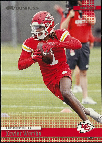 Xavier Worthy Donruss Football Rookie Chiefs Sports Card