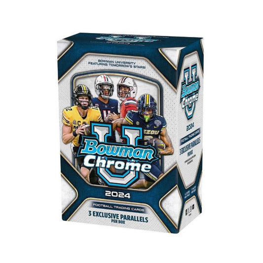 2024 Bowman University Chrome Football Blaster Value Box