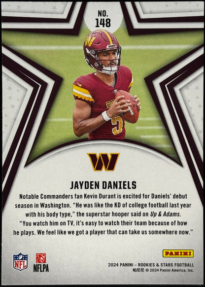 Jayden Daniels Rookies & Stars Red Commanders Sports Card