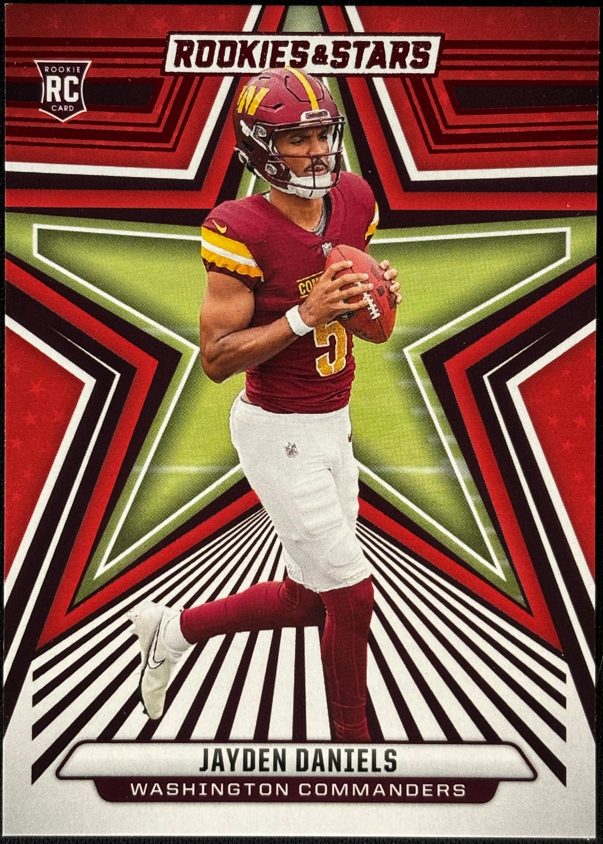 Jayden Daniels Rookies & Stars Red Commanders Sports Card