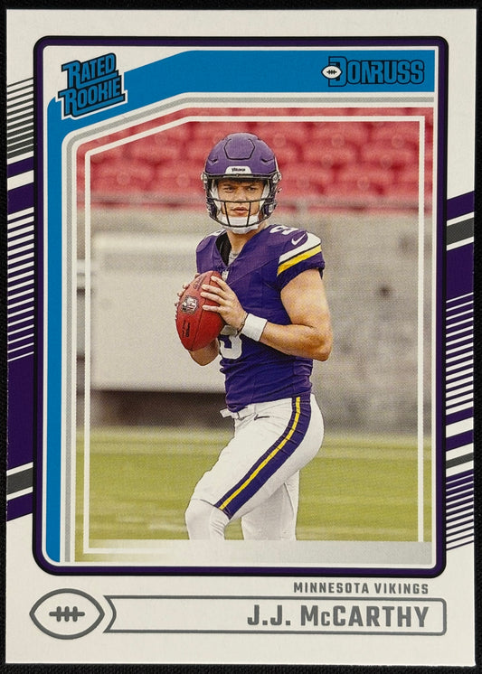 JJ McCarthy Donruss Rated Rookie