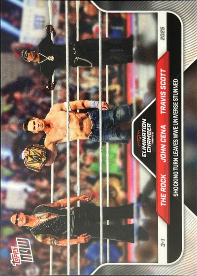 The Rock, John Cena, Travis Scott WWE Topps Now #27