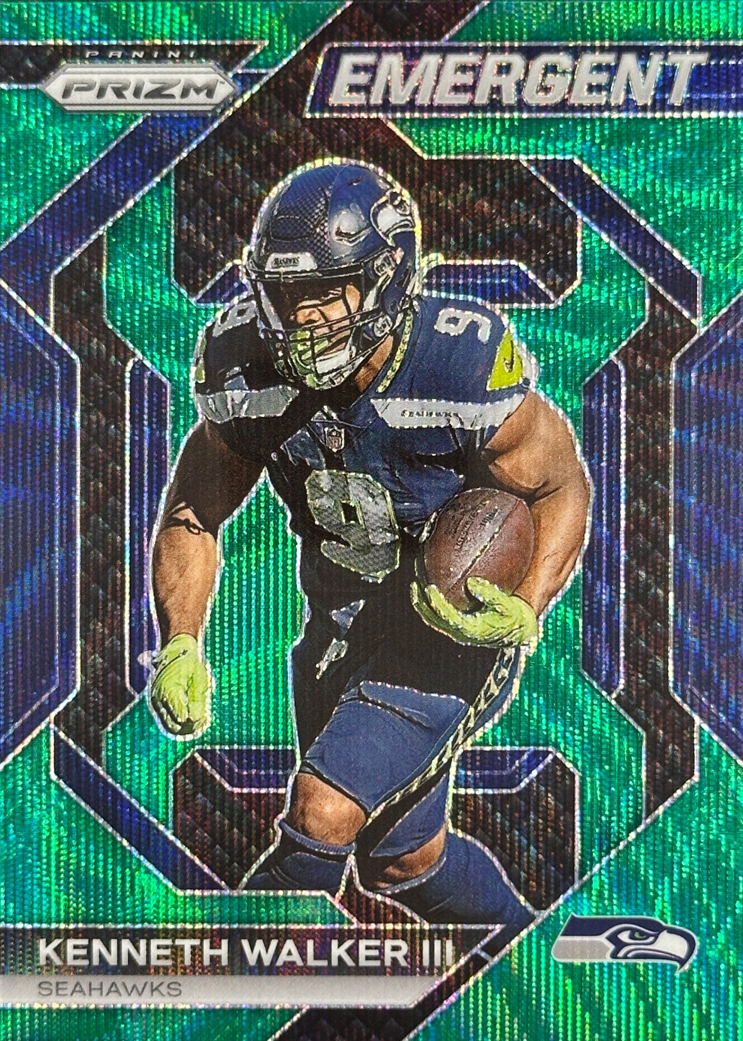 Kenneth Walker III Green Wave Emergent Prizm Seahawks