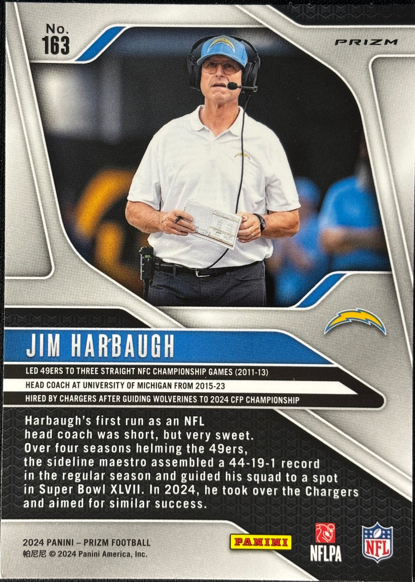 *Damaged* Jim Harbaugh Prizm Checkerboard