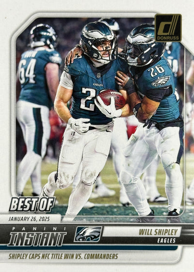 Will Shipley Best Of Panini Instant Donruss Eagles