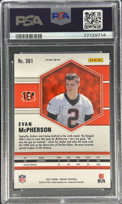 Evan McPherson Genesis Mosaic PSA 10 Rookie Bengals