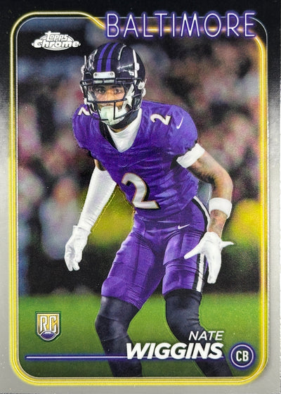 Nate Wiggins Topps Chrome Rookie Ravens