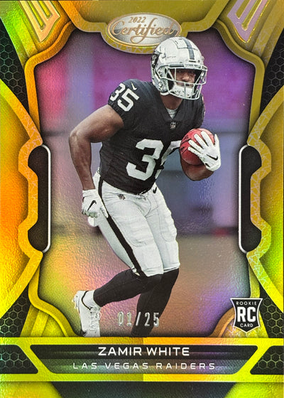 Zamir White Certified Gold 01/25 Rookie Raiders
