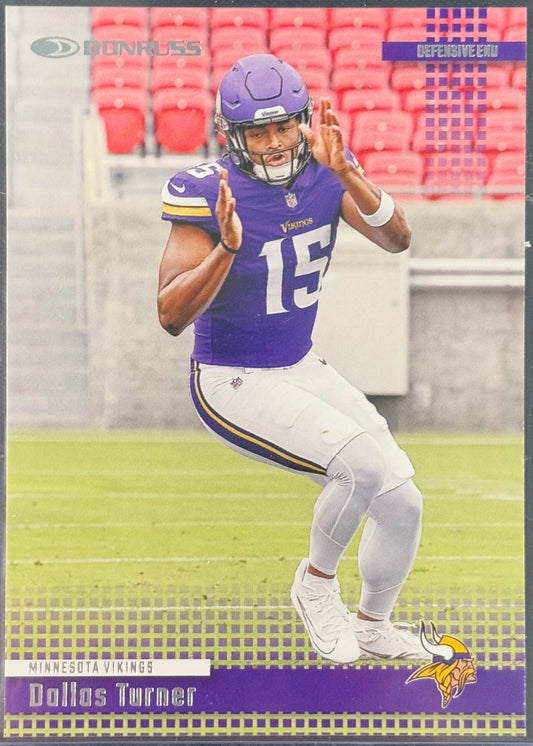 Dallas Turner Donruss Football Vikings