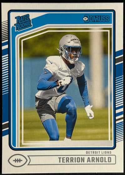Terrion Arnold Donruss Rated Rookie Lions