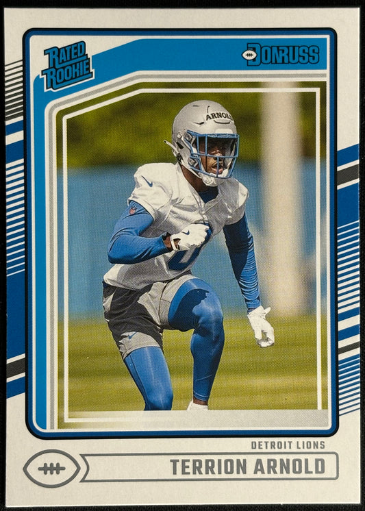 Terrion Arnold Donruss Rated Rookie Lions