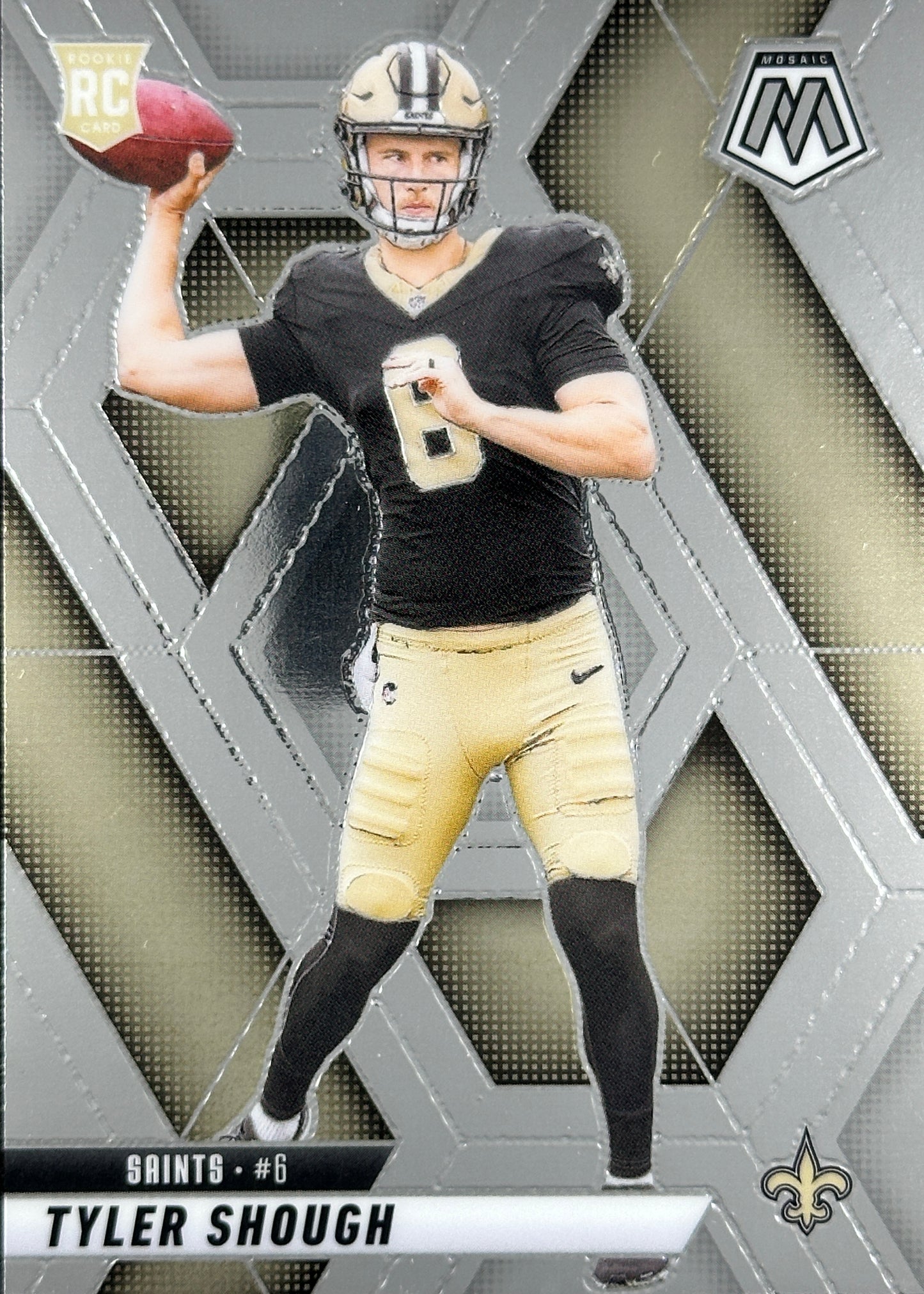 Tyler Shough Mosaic Rookie Saints Sports Card