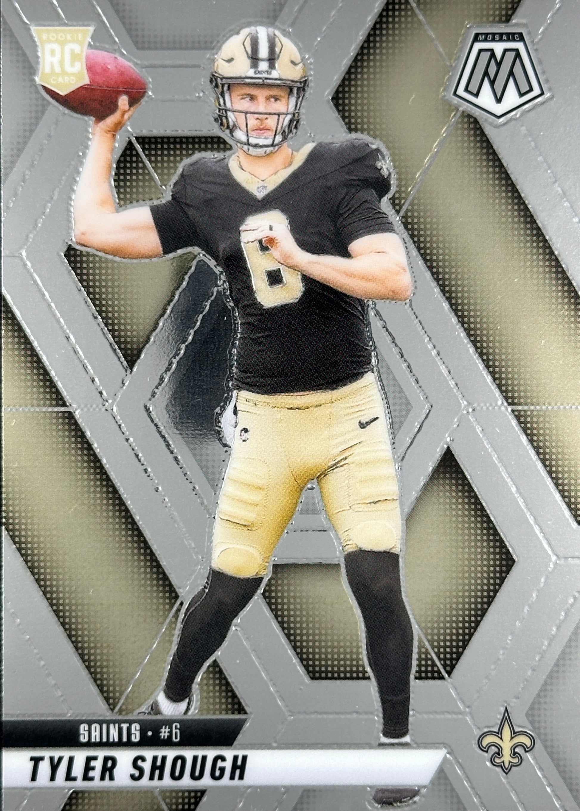 Tyler Shough Mosaic Rookie Saints Sports Card