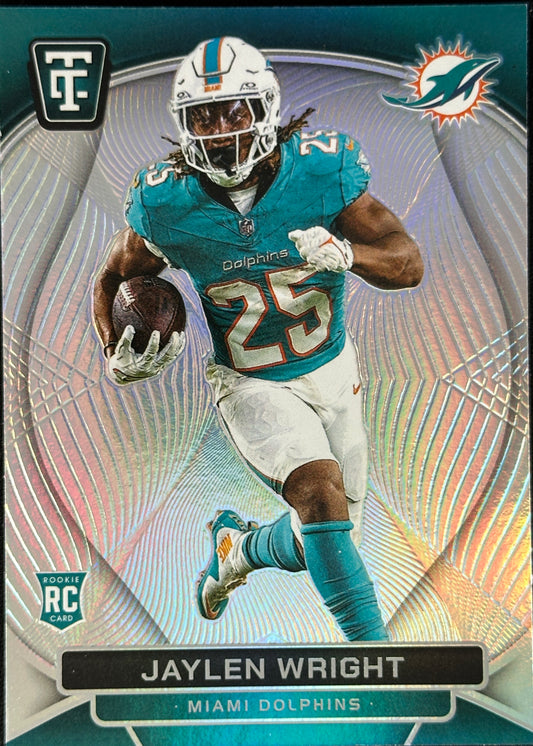 Jaylen Wright Totally Certified Silver Rookie RC Dolphins
