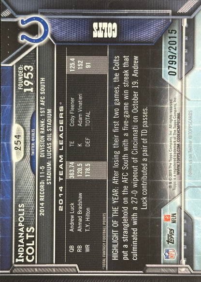 Colts AFC South Topps /2015 Colts