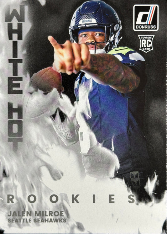 Jalen Milroe White Hot Rookies Donruss Seahawks