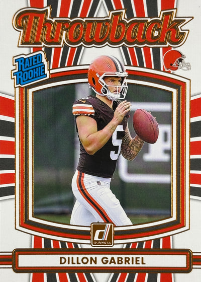 Dillon Gabriel Throwback Rated Rookie Browns Sports Card
