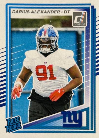 Darius Alexander Rated Rookie Donruss Giants