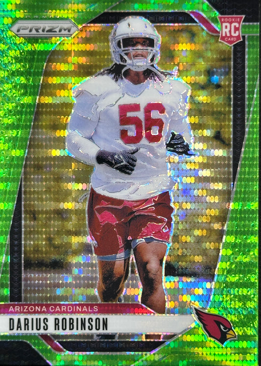 Darius Robinson Prizm Green Pulsar Rookie Cardinals