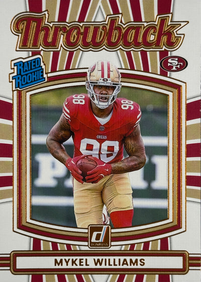 Mykel Williams Rated Rookie Throwback Donruss 49ers