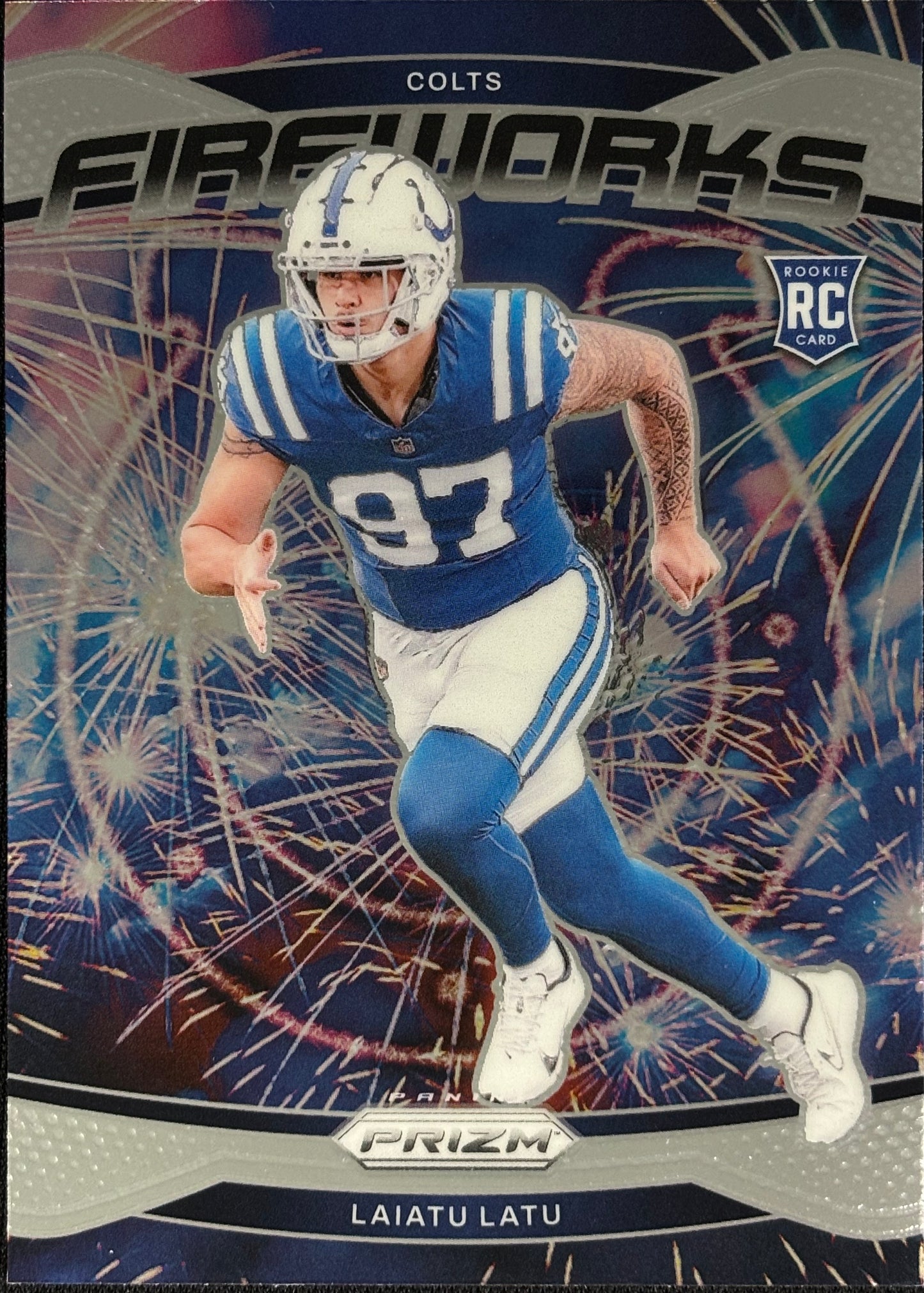 Laiatu Latu Prizm Fireworks Rookie Colts