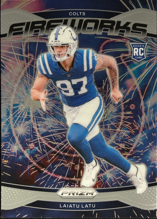 Laiatu Latu Prizm Fireworks Rookie Colts