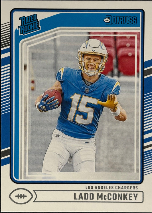 Ladd McConkey Donruss Rated Rookie