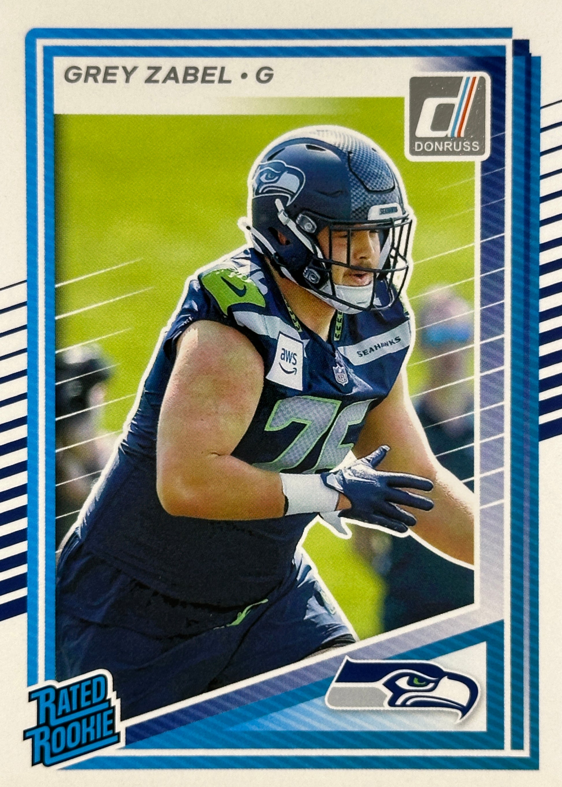 Grey Zabel Rated Rookie Donruss Seahawks Sports Card