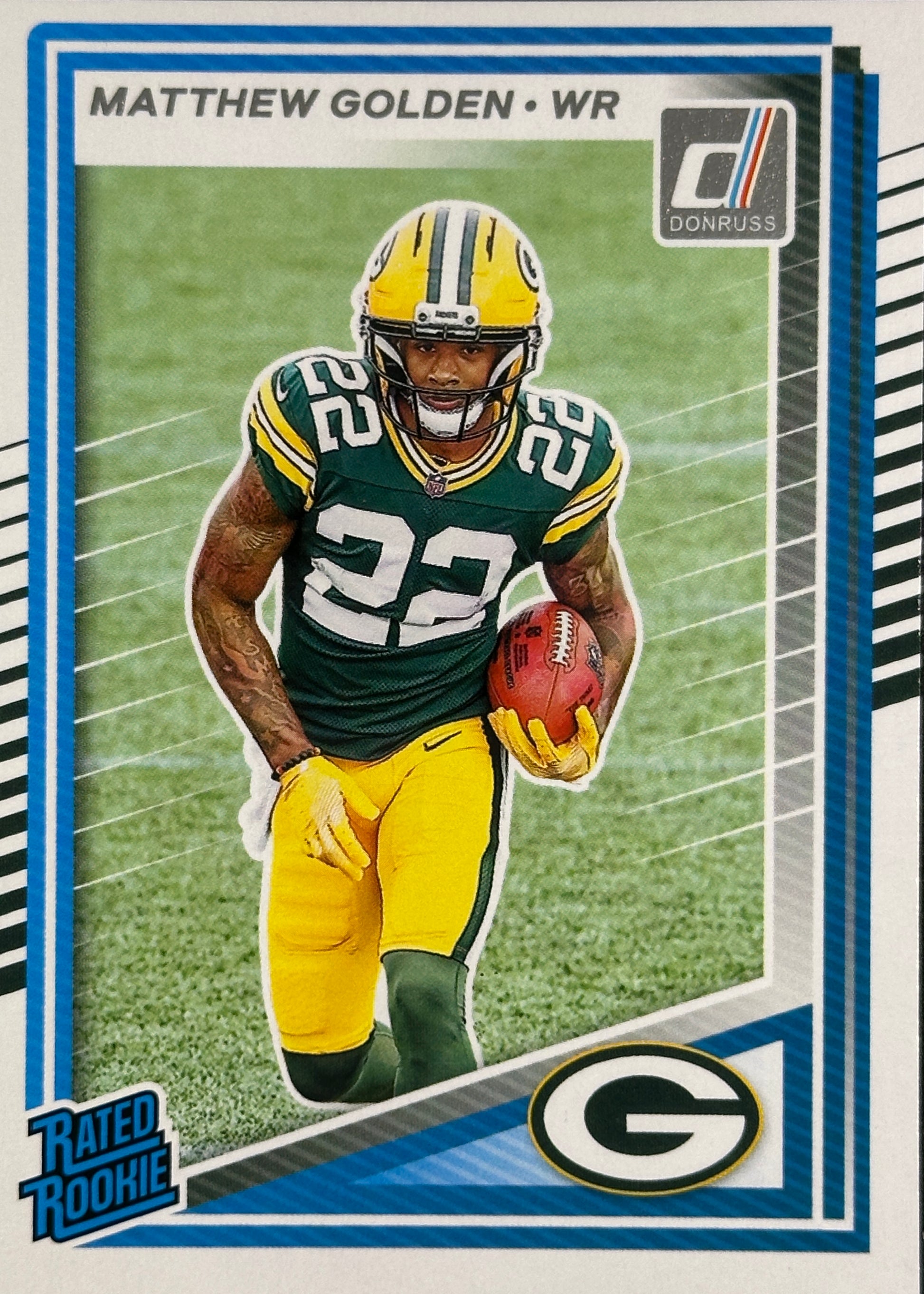 Matthew Golden Rated Rookie Donruss Packers Sports Card