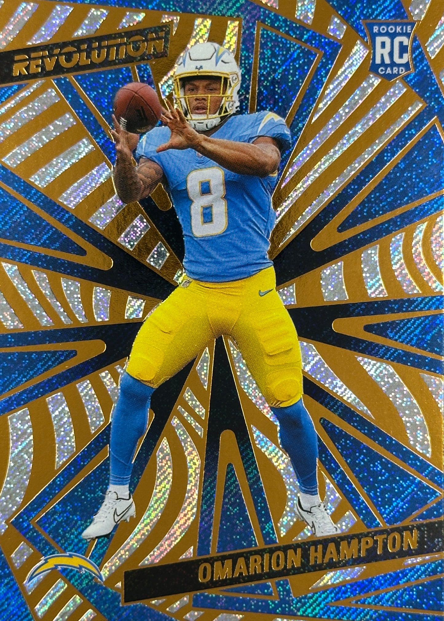 Omarion Hampton Revolution Rookie Chargers Sports Card