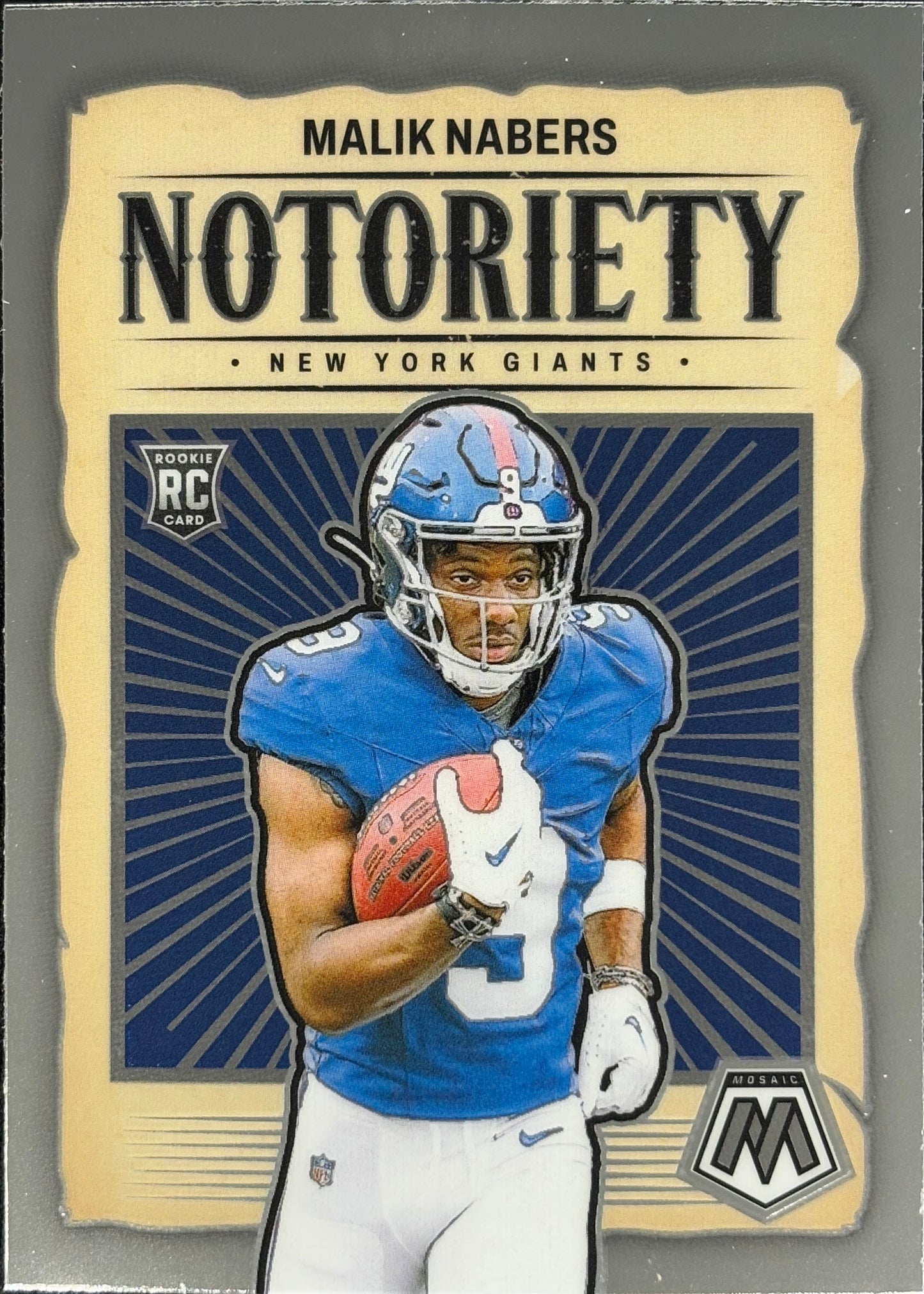 Malik Nabers Mosaic Notoriety Rookie