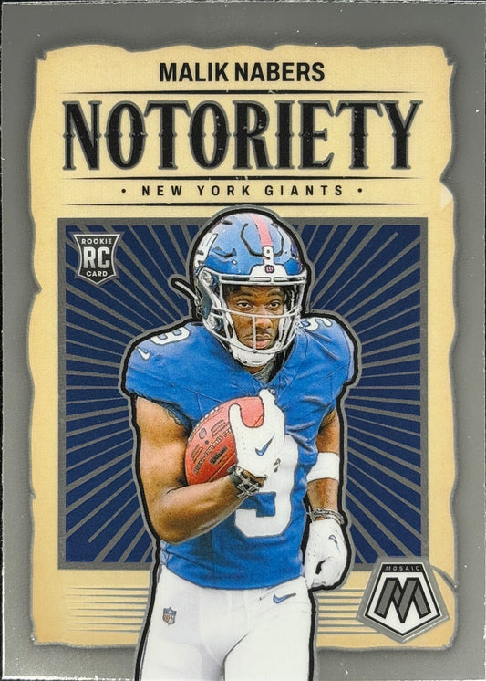 Malik Nabers Mosaic Notoriety Rookie