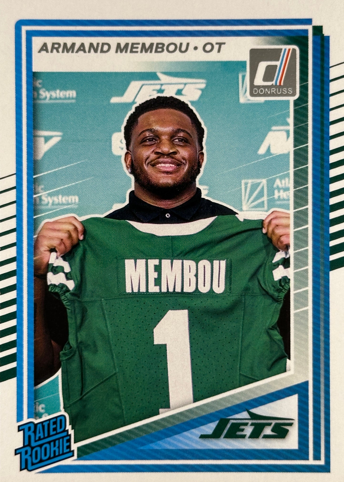 Armand Membou Rated Rookie Donruss Jets Sports Card