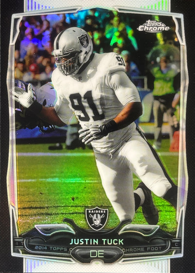 Justin Tuck Topps Chrome Black /299 Raiders